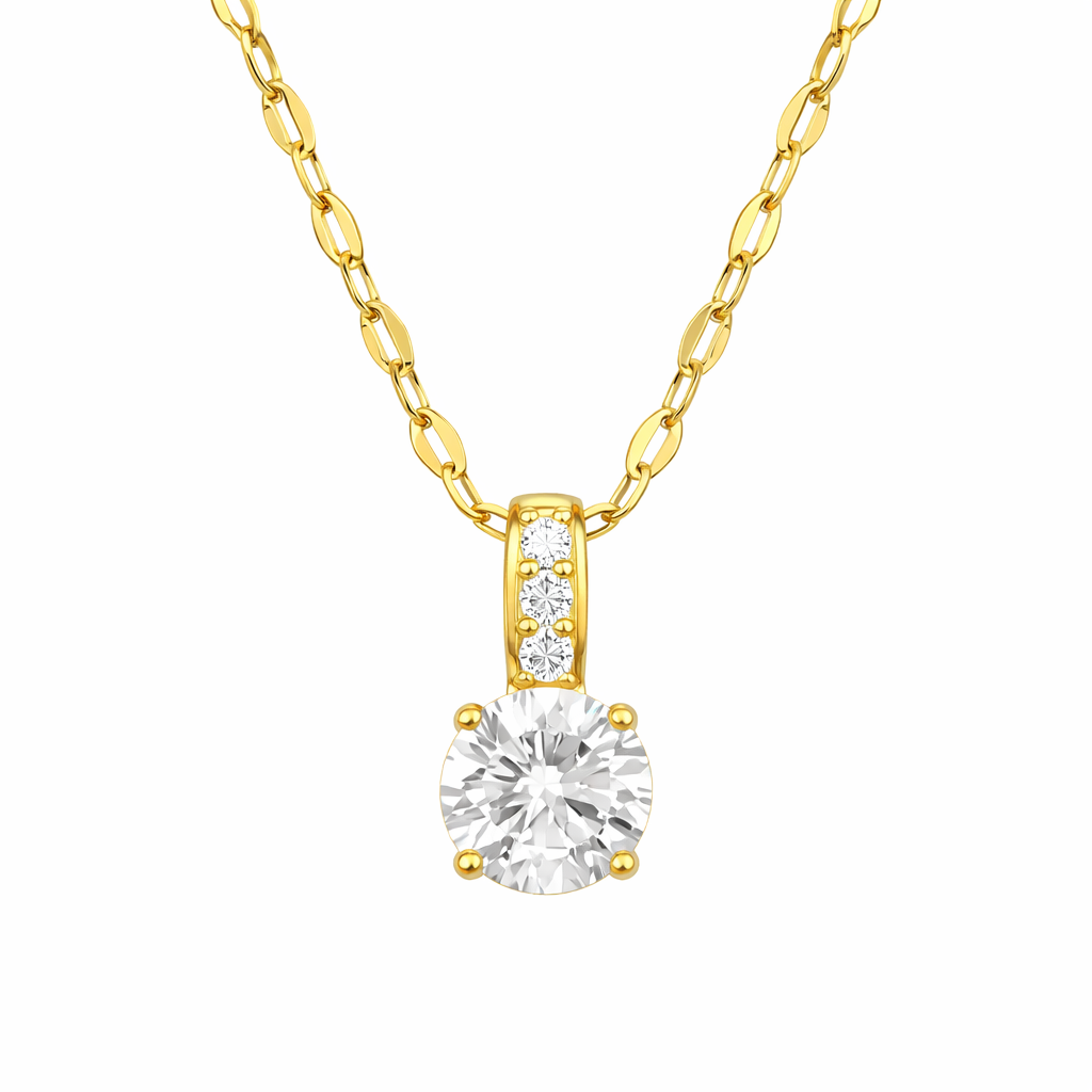 Collier Doré Zircone Scintillante