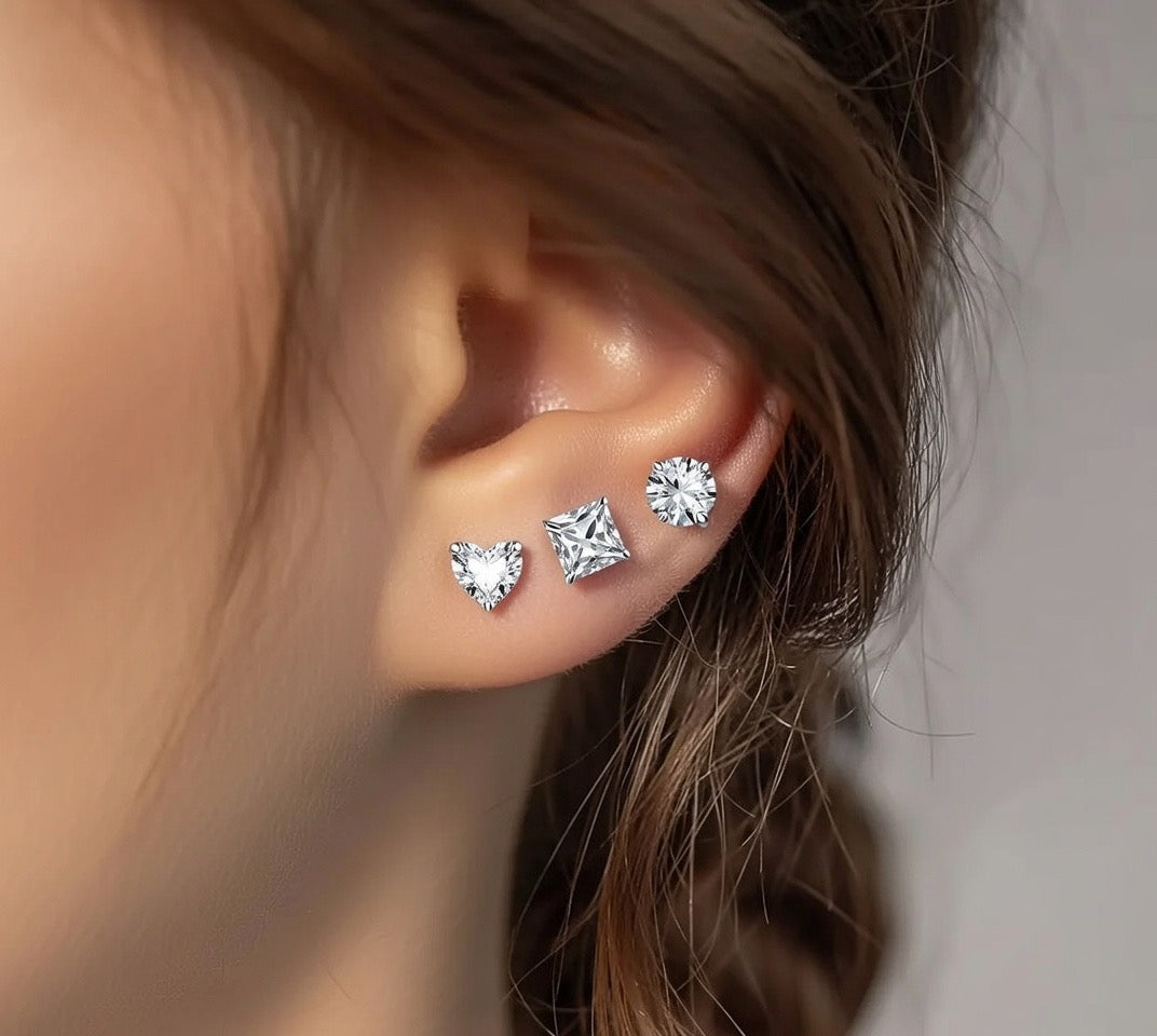 Ensemble de Boucles d’Oreilles Argent
