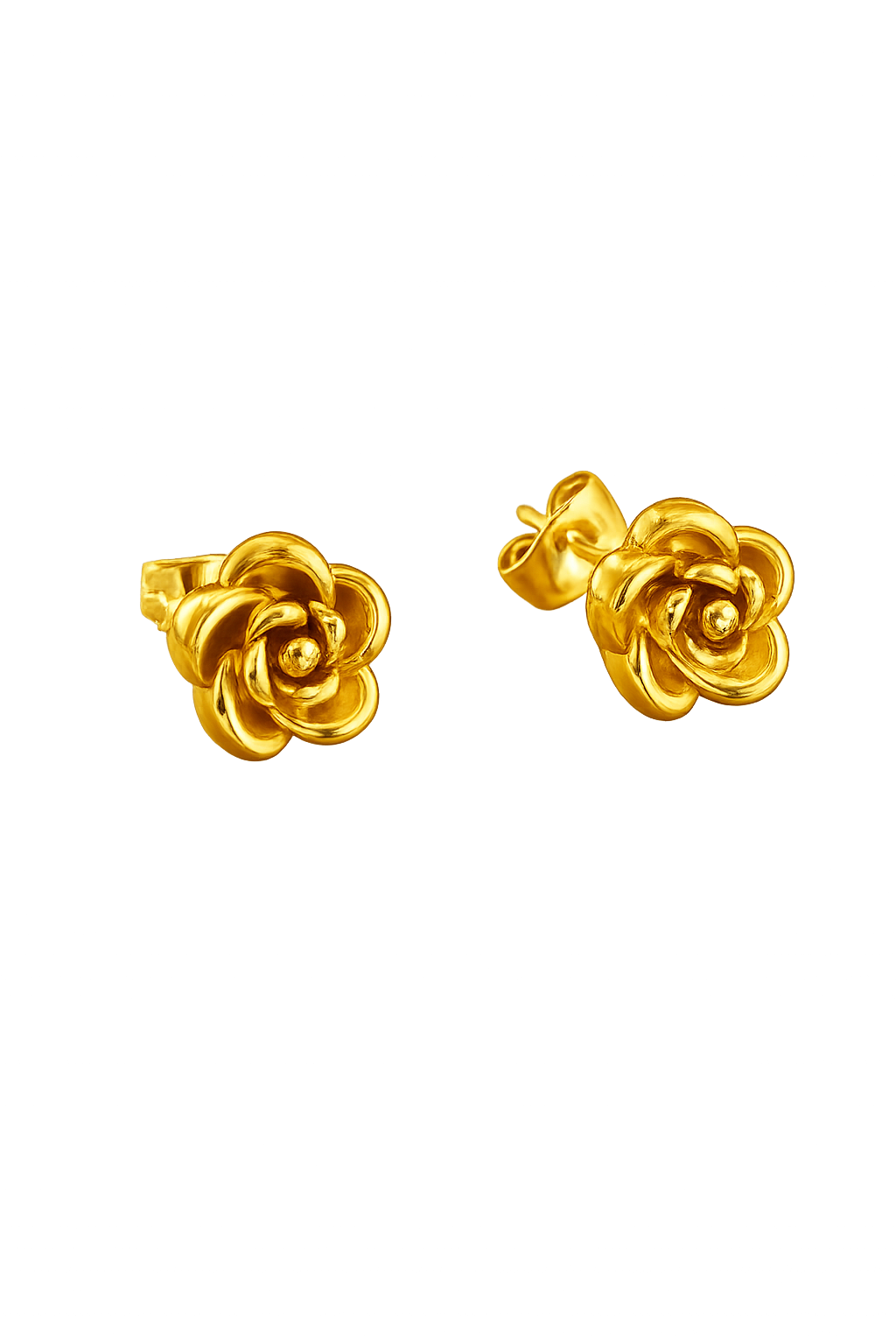 Boucles d’Oreilles Dorées Fleur
