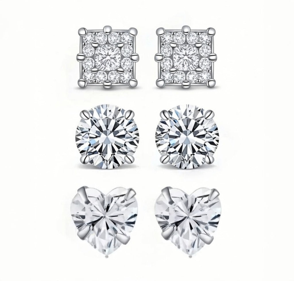 Ensemble de Boucles d’Oreilles Argent