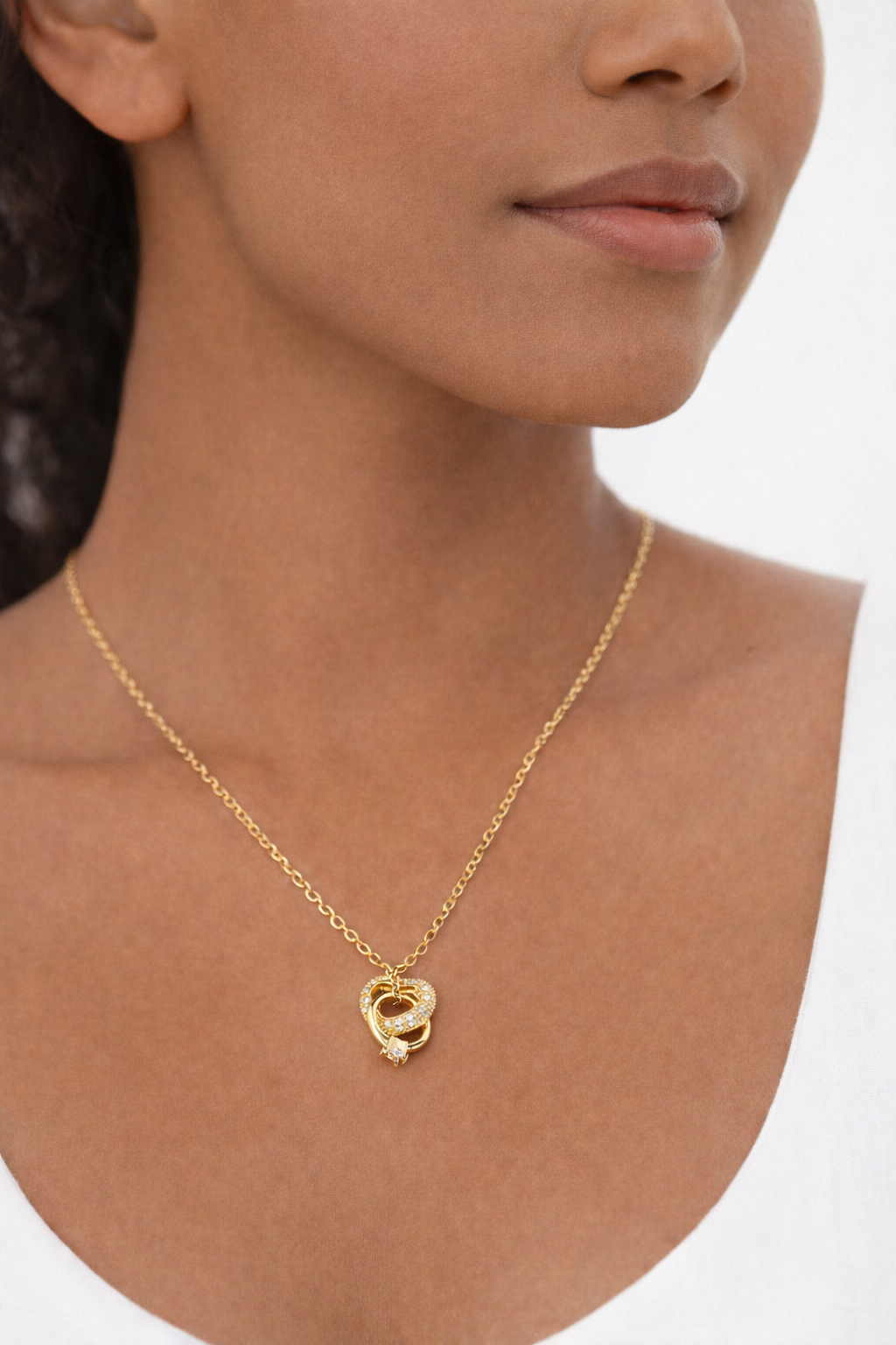 Collier Doré Cœur & bague